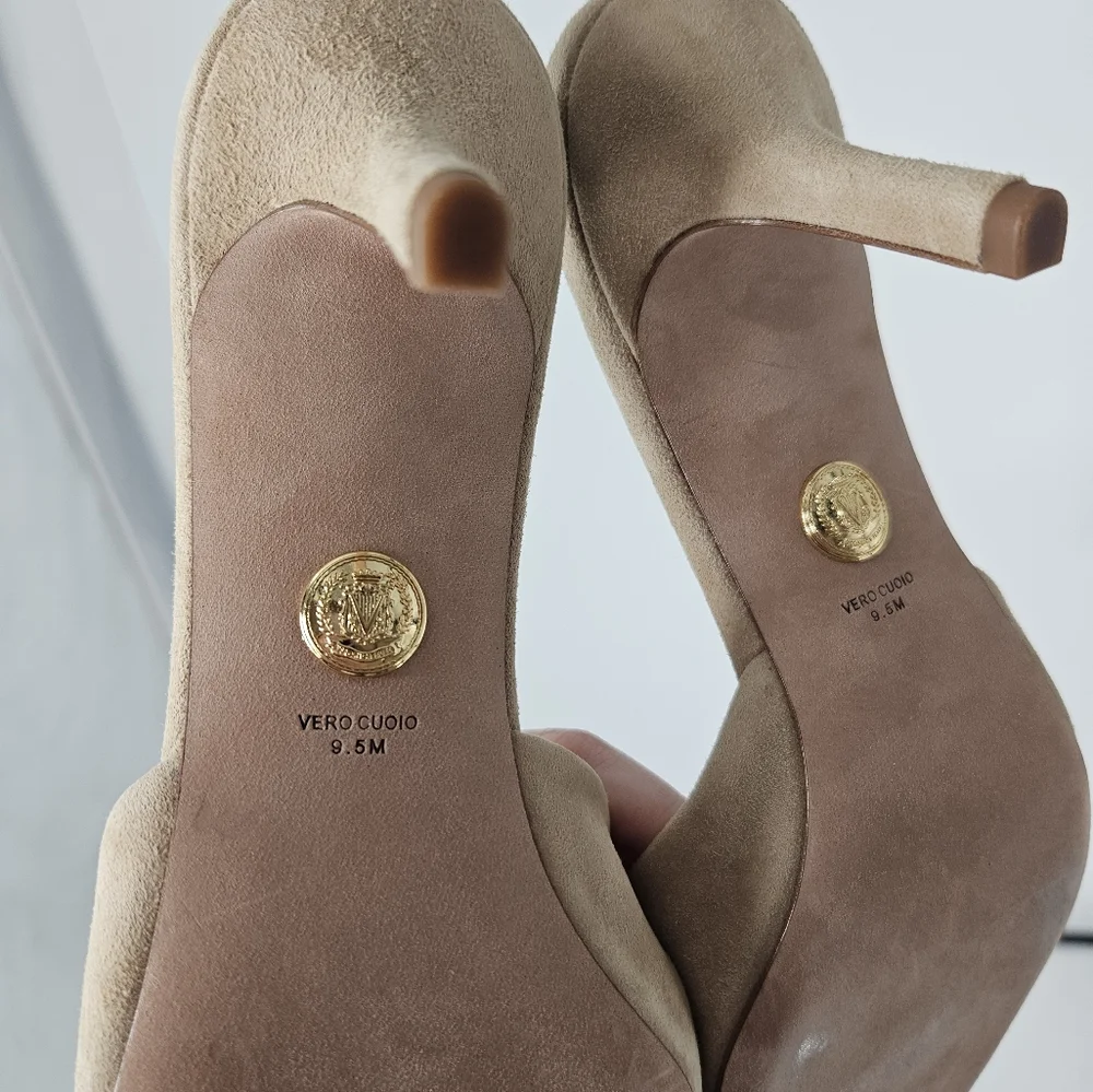 Veronica Beard Sand Suede Slip On Melli Pumps 9.5 - Picture 9 of 10